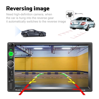 Radio de coche 2 din 7" HD Autoradio espejo enlace coche reproductor Multimedia Bluetooth pantalla táctil Auto audio coche estéreo