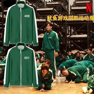 Calamar juego chaqueta de los hombres chaqueta Li Zhengjae misma ropa deportiva más el tamaño 456 001 marea nacional otoño suéter redondo seis
