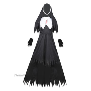 [HOMYL1] Conjunto de Cosplay de fiesta de Halloween para mujer, Medieval, monja, disfraz de fiesta
