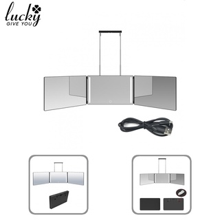Gyoulucky espejo De Corte automático ajustable flexible Para el cabello con espejo Para el hogar