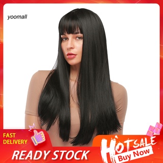 /YO/ Mujer 28 pulgadas extensión de cabello sintético resistente al calor largo recto