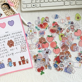 Juego de 40 pegatinas Muti-diseño Bunny Washi Scrapbook DIY Kawaii decoración Laber pegatinas para estudiantes papelería