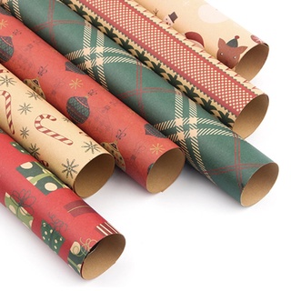 lody 50x70cm retro elemento de navidad regalos papel de regalo diy hecho a mano regalo embalaje kraft envolturas para fiesta de navidad vacaciones (8)