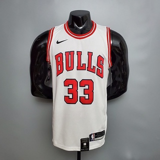 pippen nba baloncesto camisa #33 chicago bulls blanco nba jersey