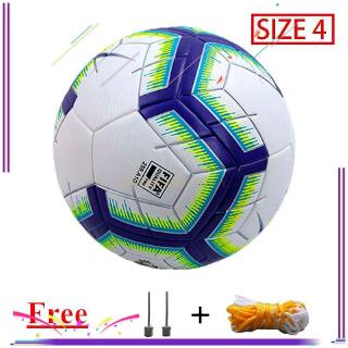 2019 de la mejor calidad tamaño 4 pelota de fútbol premier sin costuras bola de fútbol gol equipo de entrenamiento pelotas liga con pin net