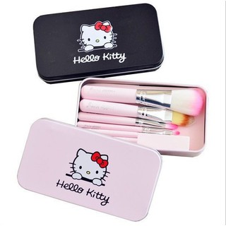 hello kitty coreano 7 pzs brochas multifunción juego de brochas de maquillaje