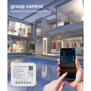 [instock] Tuya WiFi Mini Smart DIY Interruptor De Luz Módulo 1/2 Gang Life Control Remoto Trabajo Con Alexa Google Home/cl (8)