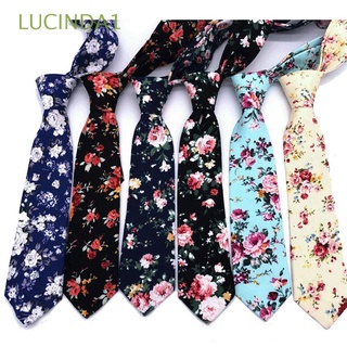 lucinda1 flaco impreso lazo floral de negocios de los hombres de la corbata de impresión lazos corbatas de los hombres casual algodón lazos de algodón