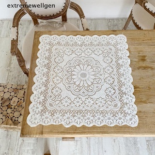 mantel rectangular con encaje floral/toalla de mesa/postres/foto/fondo