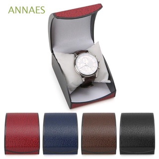 annaes caja de reloj de pulsera de alta calidad de lujo pulsera de cuero sintético 4 colores regalo para mujeres hombres titular de la moda de plástico joyero/multicolor