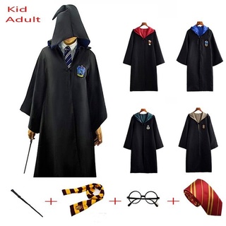 5PC Disfraz De Harry Potter Niño Adulto Vestido Gryffindor Slytherin Hufflepuff Fiesta Cosplay