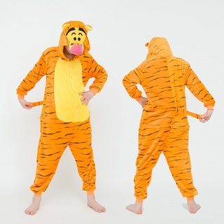 Los niños 3D saltar tigre Kigurumi pijamas para niñas invierno suave mono suelto Anime de dibujos animados disfraz lindo Animal pijamas