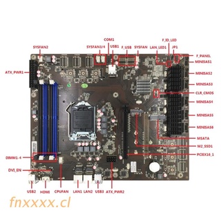 fnxxxx B360 Miner Placa Base LGA 1151 Set DDR4 64G Memoria Intel Core I5 I7 E PCIE 16X M . 2 SATA3.0 NAS Almacenamiento Dual Red