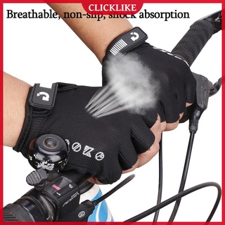 (clicklike) guantes antideslizantes transpirables de medio dedo para ciclismo de montaña unisex