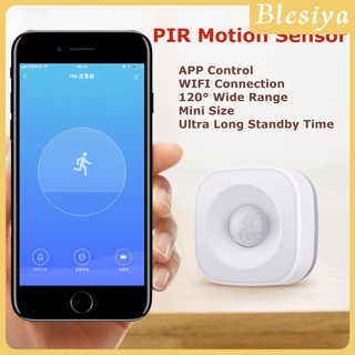 [BLESIYA] Alarma inalámbrica de seguridad para el hogar, Sensor de detección de movimiento PIR inteligente WiFi (1)