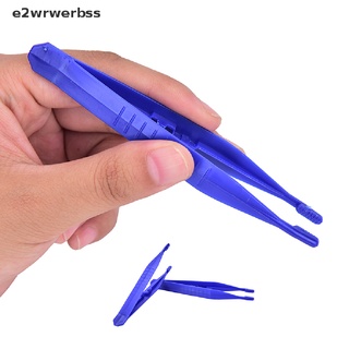*e2wrwerbss* 10pcs Disposable Medical First Aid Tweezer Small Plastic Tweezers Blue hot sell