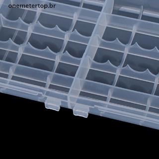 Onepertop caja/soporte De Plástico Resistente Para pilas 10 Aa/Aaa (Br) (2)
