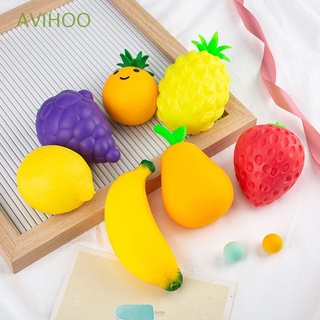 AVIHOO Soft Decompression Balls Fidget Mochi Toys Stress Relief Toy Antistress Ball Soft Sticky Kawaii Soft Rubbers Vegetable Antistress Novelty Gags