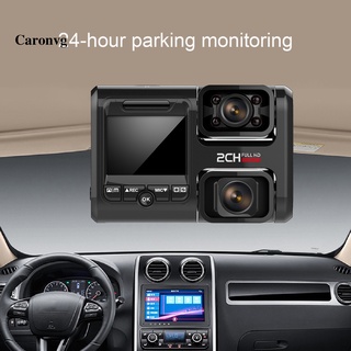 Qc 2160P HD cámara de coche visión nocturna panorámica de doble lente incorporada 400mAh batería DVR Dash Cam para Autos