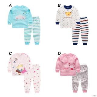 ruiaike niños niñas niños de dibujos animados ropa de dormir bebé de manga larga tops de algodón + pantalones ropa de dormir pijamas conjunto 0-6y