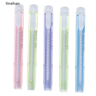 [linshan] 2pcs Mechanical pen shape retractable eraser stationery school supplies [HOT] (7)