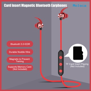 moleca xt22 in-ear banda para el cuello micrófono tf tarjeta soporte magnético oreja puntas bluetooth auriculares
