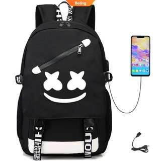 Mochila para juegos para hombres con mochila escolar para laptop Fortnite con impresión de carga USB para viajes de placer [BL]