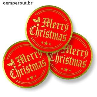 500 piezas Etiquetas De sellado De empaque Para decoración navideña/Feliz navidad/regalos