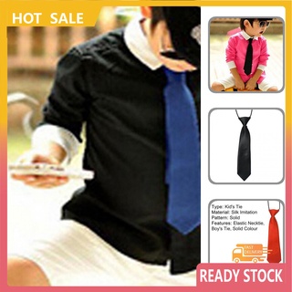 mn color sólido simple corbata de seda imitación ropa de cuello ajustable para boda