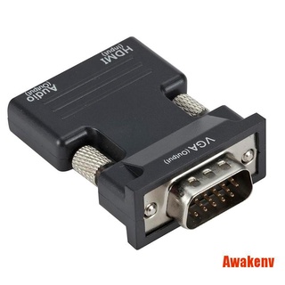 AWAK HDMI hembra a VGA macho convertidor/adaptador de Audio soporte 1080P señal salida (8)