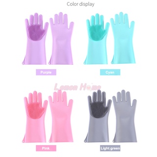 J1- guantes de silicona resistentes al calor para limpieza del hogar/lavado de platos