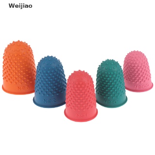 Weijiao 5 piezas de cono de goma dedal Protector de costura edredón punta de dedo Craft MY