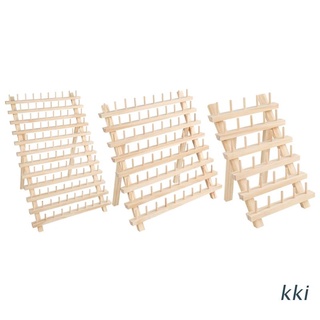 kki. soporte de hilo de madera plegable 30/80/120 carretes de costura bordado hilo estante