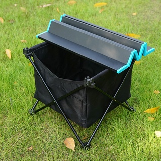 hermosa cesta plegable de almacenamiento para colgar mesa al aire libre, picnic, camping, bolsa organizador