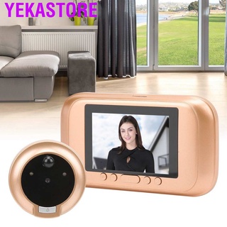 Yekastore - timbre Visual para puerta, cámara de seguridad, visor Digital en pantalla táctil LED a Color para casa, Villa, apartamento, Hotel (7)