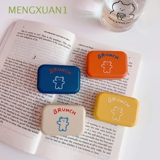Mengxuan1 pinzas con espejo De dibujos Animados rectangulares color caramelo estuche Lentes De contacto contenedor Mini Lentes/Multicolor
