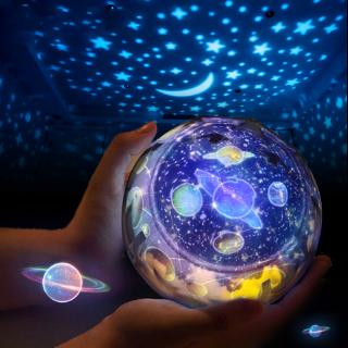 2020 nuevo cielo estrellado luz de noche planeta magia proyector tierra universo LED lámpara colorida girar estrella intermitente niños bebé regalo de navidad (1)