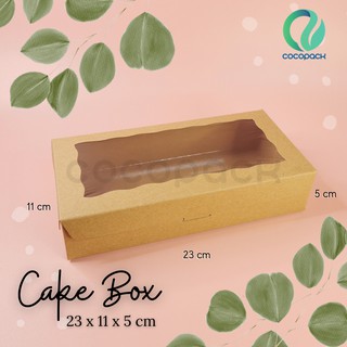 Ventana Kraft caja de pastel Brownies regalo cestas de recuerdo embalaje (10 piezas) (1)