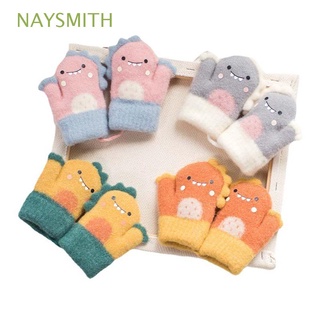 NAYSMITH Windproof Warm Mittens Soft Thicken Baby Gloves Outdoor Cartoon Children Furry Comfortable Kids Cotton Mittens/Multicolor