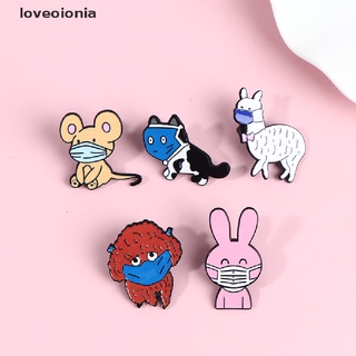 [lan]] divertidos animales esmalte pin personalizado gato perro conejo rata alpaca broches bolsa solapa fdz (1)