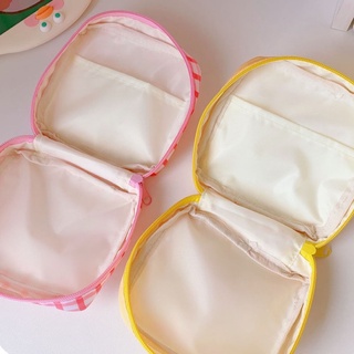 lanita coreano servilleta sanitaria bolsa de viaje monedero bolsa de cosméticos lindo patrón de dibujos animados impermeable mini pequeño kawaii almohadillas sanitarias de almacenamiento de cuero pu lápiz labial bolsa (6)