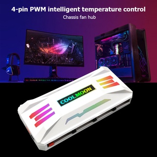 ❀Chengduo❀High Quality COOLMOON RGB Controller 4Pin PWM 5V 3Pin ARGB Fan PC Case Remote Control ❀