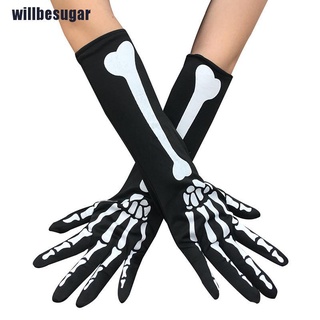 [Willbesugar] Punk Skeleton Guantes Niños Niñas 3D Huesos Manos Disfraz De Halloween Cosplay [Caliente] (1)
