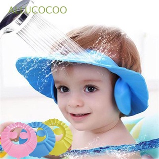 ALLUCOCOO Fashion Baby Shower Caps Child Kids Bath Visor Shampoo Hat Ear Protection Portable Waterproof Boys Girls Adjustable Eye Protection Wash Hair Shield