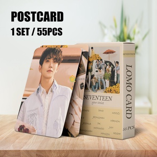 55 pzas/caja de tarjetas de Foto 2021 Seventeen A su elección Álbum de tarjetas postales Lomo