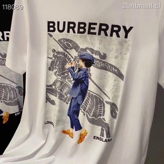 burberry! ocio tendencia la nueva camiseta de manga corta listo stock