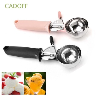 CADOFF Cookie Ice Cream Spoon Dough Fruit Ball Spoon Ball Digger Scoop Ice Ball Maker Kitchen Stainless Steel Meatball Salad Fruit Platter Tools/Multicolor