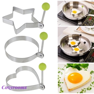 (accesorios de vehículos) molde de omelette de acero inoxidable para freír huevos love round star molde (redondo) (5)