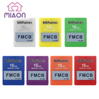 Miaon - tarjeta de memoria para Sony PS2 Playstation 2, 16 mb, FMCB McBoot, Free MC Boot v