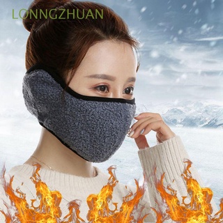 LONNGZHUAN Fashion Mouth Ear Cover Comfortable Earmuffs Ear Protectors Winter Plush Women Men Soft Thicken Warm/Multicolor